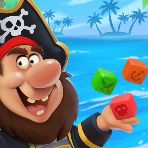 PIrate's Dice: 4 एक पंक्ति में आइकन