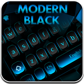 Modern Black blue Keyboard icon