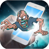 Zombie real Zombie Walk On Screen Joke icon