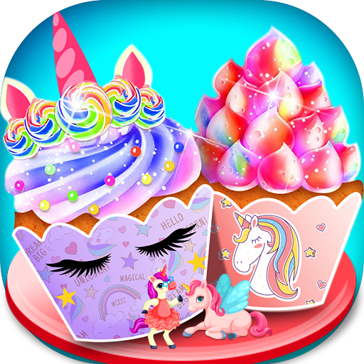 Unicorn Rainbow Cup Cake - Kids Cooking Game icon