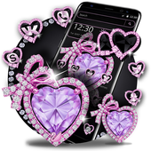 Purple Diamond Bow Heart Theme icon