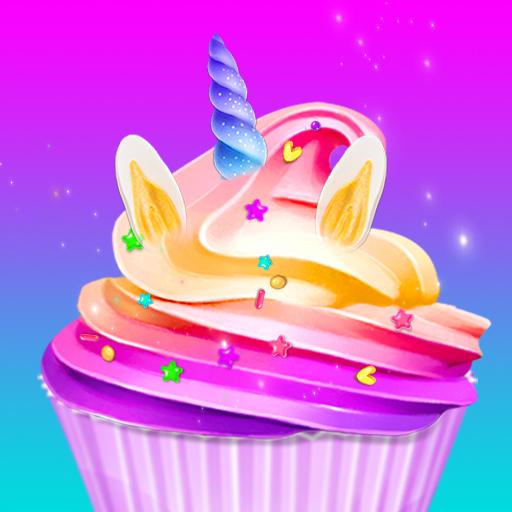 Cupcake Rainbow Maker! Unicorn Cone Cupcake icon