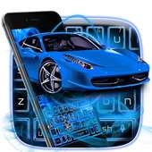 Thème Clavier de voiture dynamique bleu on 9Apps