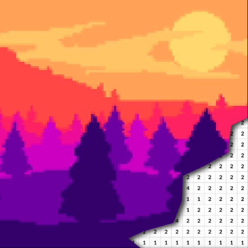 Landscape Coloring By Number - Pixel Art icon