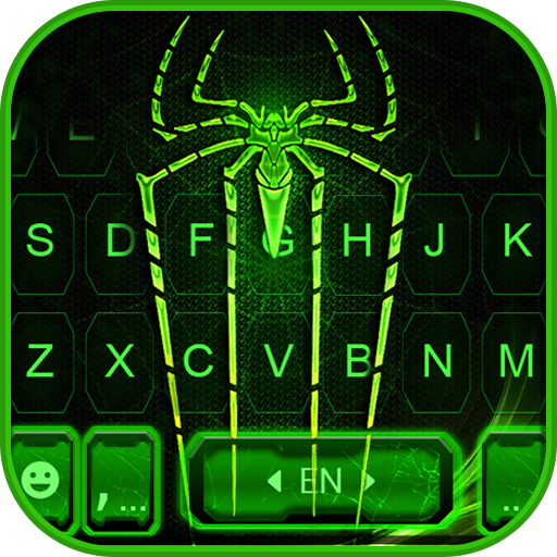 Tema Keyboard Neon Electric Spider icon