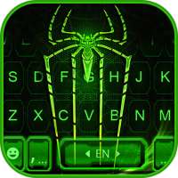 Tema Keyboard Neon Electric Spider