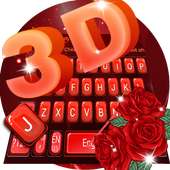 Red Rose 3D keyboard on 9Apps