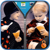 Couple Photo Zipper Lockscreen icon