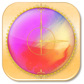 Gold Multicolor Clock icon