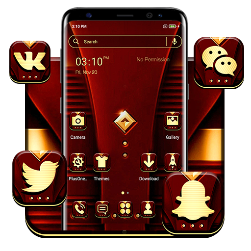 Royal Red Launcher Theme icon