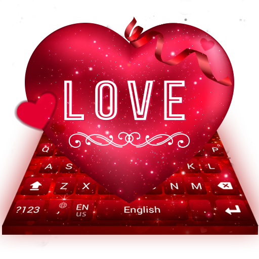 Red Love Hearts Rose Keyboard Theme icon