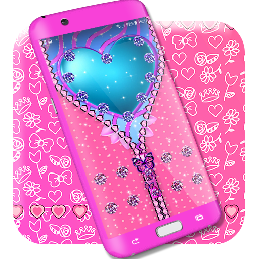 Girly lock screen zipper icon