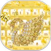 Glittering Diamond Swan Keyboard on 9Apps