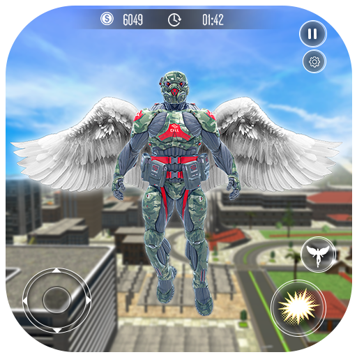 Crime Vegas Air Strike: Crime Angel Superhero Game icon