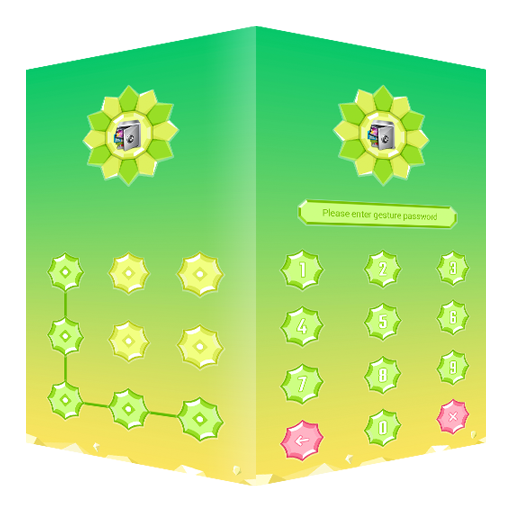 AppLock Theme PolyFlowers icon