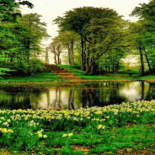 Rainy Flowers Garden LWP icon