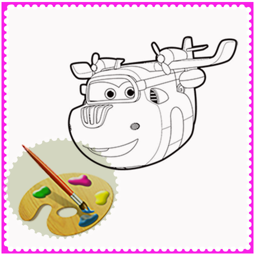 super wings coloring book icon