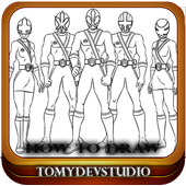 How to draw power of rangers new icon