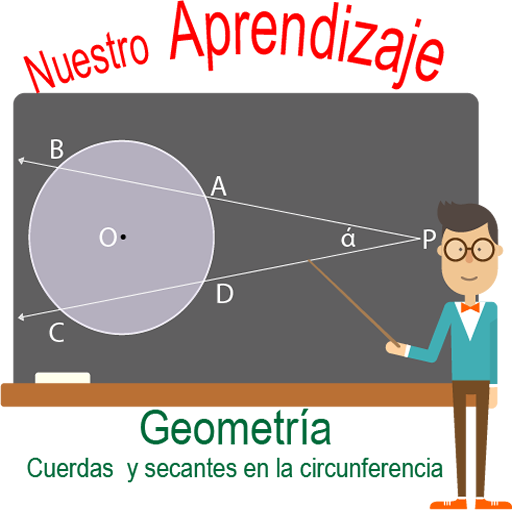 Cuerda secante, circunferencia icon