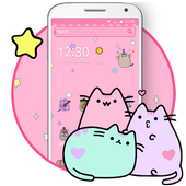Pusheen Cat Lovely Pink Theme icon