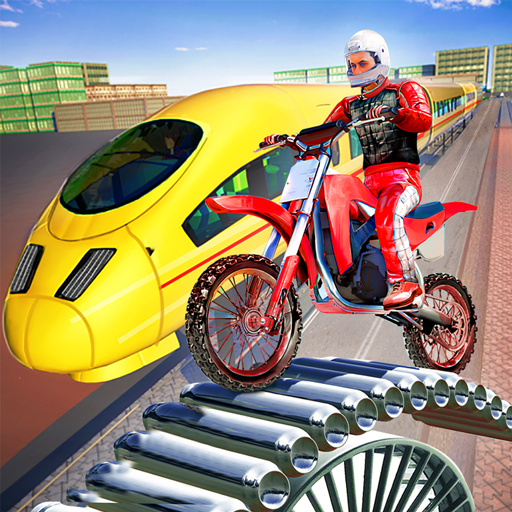 Tricky Bike Stunt vs Train icon