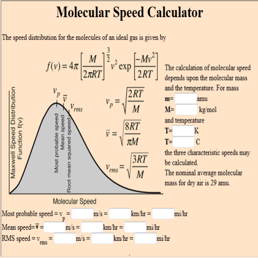 MOLECULAR SPEED CALCULATOR icon