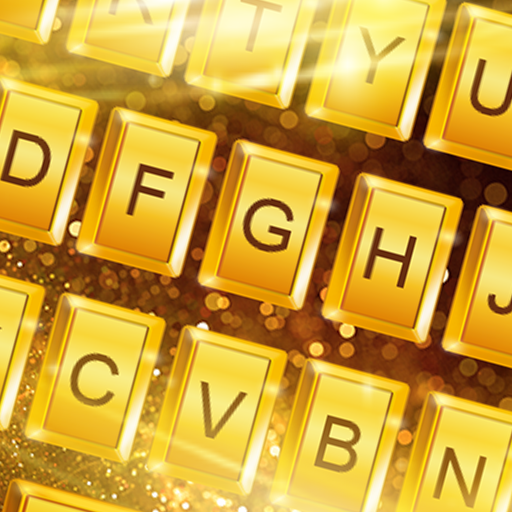 Gold Glitter Keyboard Theme icon