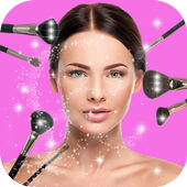 🔴 مكياج تجميل الوجه في الصور أيقونة