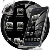 Mirror black glass theme  Low profile on 9Apps