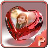 Diamond Heart Photo Frames on 9Apps