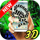 Snake On Screen 3D Pro - Snake in Phone Funny Joke icon