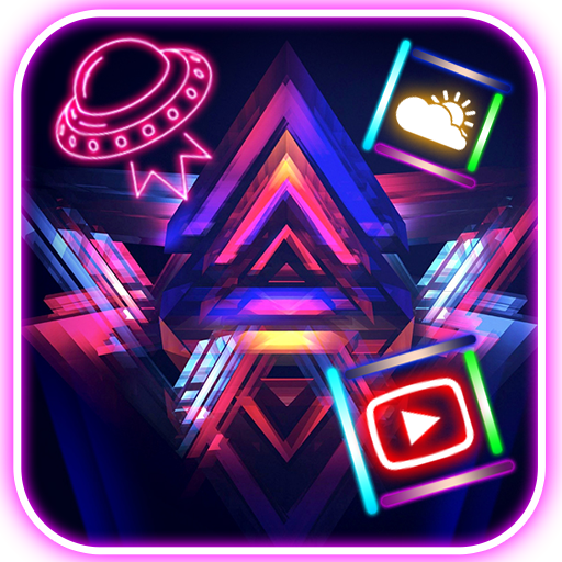 ikon Tema, Wallpaper, ikon Neon, Color, Sign