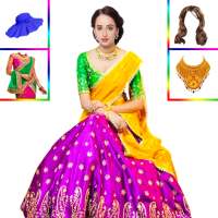 Bridal lehenga saree editor