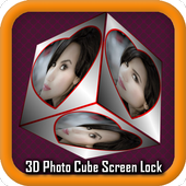 3D Photo Cube Screen Lock icon