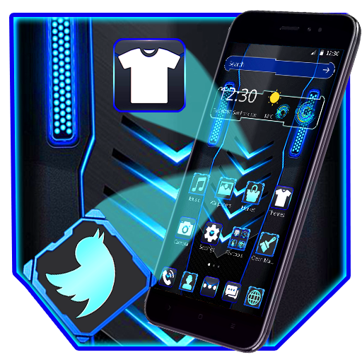 Blue Black Technology Theme icon