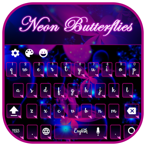 Neon Butterflies Keyboard icon