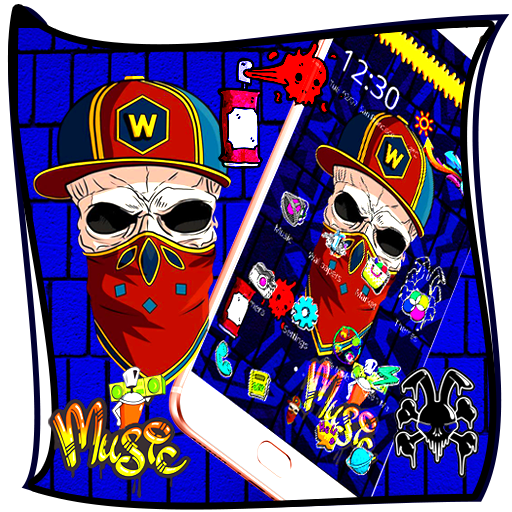 Graffiti Skull Hat Launcher Theme💀 icon