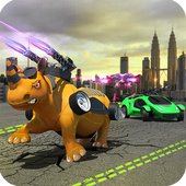 Robot Car Transforming Rhinoceros Wild Rhino Games icon