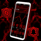 Red Electric Wave Launcher Theme icon