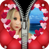 القلب إطارات قفل الصورة سحاب أيقونة