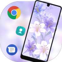 Цветочная тема Purple flower max pro M1 on 9Apps