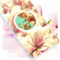 Magnolia Clock Live Wallpaper on 9Apps