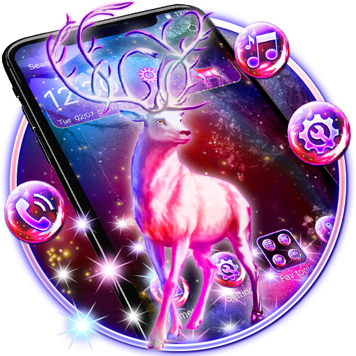 Fantasy Neon Reindeer Gravity Theme icon