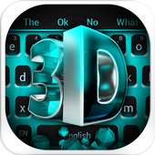 Синяя 3D-клавиатура Tech on 9Apps