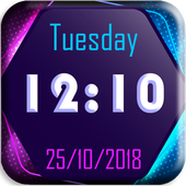 Digital Clock Wallpaper App icon