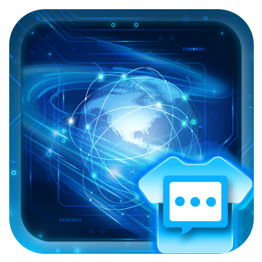 Blue technology skin for Handcent Next SMS icon