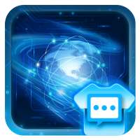 Blue technology skin for Handcent Next SMS on 9Apps