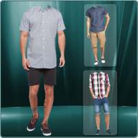 Men Short Shirt Photo Suit - man casual shirt