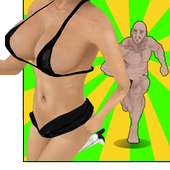 sex'y girl run in xxx jungle icon