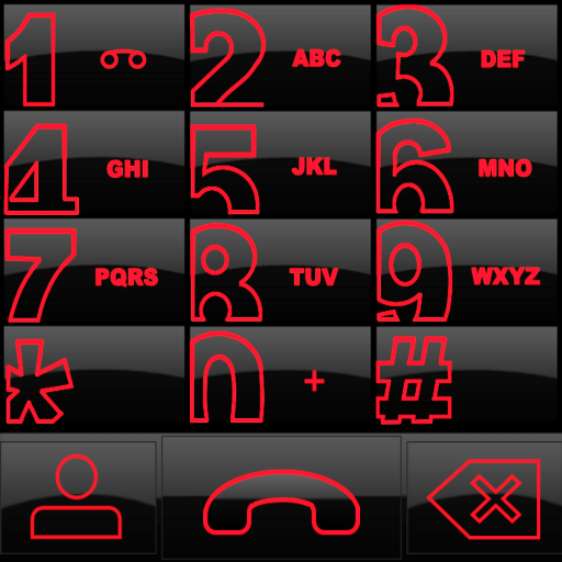 THEME BIG DARK RED EXDIALER أيقونة